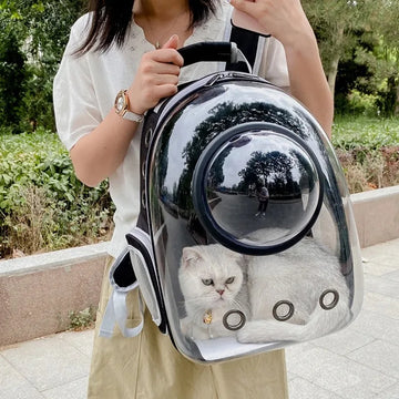Transparent Cat Backpack Handheld Portable High-capacity Pet Backpack Improve Air Circulation Breathable Space Pet Supply