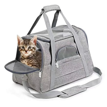 Cat Bags Soft-Sided Portable Dog Carrier Mesh Breathable Carrier Bags Foldable Cats Handbag Travel Pet Bag Transport Bag