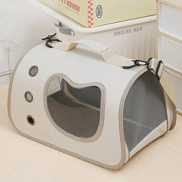 Portable Pet Carrier Bag for Small Dogs Cats Outdoor Foldable Cat Bag Breathable Cat Shoulder Bag Kitten Carrying Bag