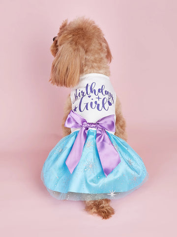 Cute Dog Dress for Small Dogs Girl Sequin Mesh Summer Tutu Dress Dog Clothes Cat Apparel Pet Puppy Clothing Doggie Outfits