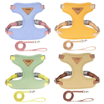 Breathable Cat Harness and Leash Set Adjustable Mesh No Choke for Kitty Walking Outdoor Training Safe Lightweight