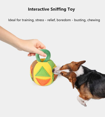 Interactive Dog Toys with Treat Dispenser - Squeaky Sniffing Enrichment Puzzle Toys for Mental Stimulation Pet Interactive Toys