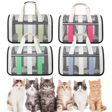 Breathable Pet Carrier Crossbody Bag Nylon Lightweight Cat Dog Go Outdoor Portable Handheld Bag Single-shoulder Pet Carrying Bag