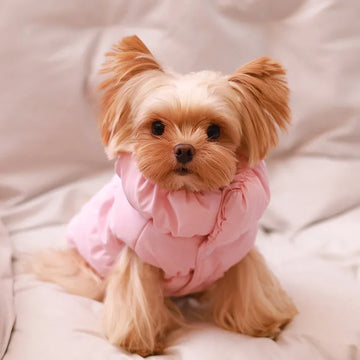 Luxury Winter Dog Coat Vest Warm Cotton Pet Jacket Coat Thickened Designer Dog Clothes with D-ring Ropa Para Perro