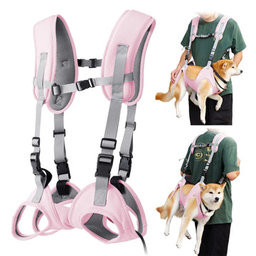 Multifunctional Dog Double Shoulder Strap Backpack Convenient Pet Transport Bag Adjustable Summer Comfortable Breathable