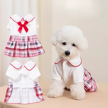 Dog Clothes Spring Skirt Teddy Bichon Pomeranian Small Dog Summer Princess Dress Pet Spring Summer Thin
