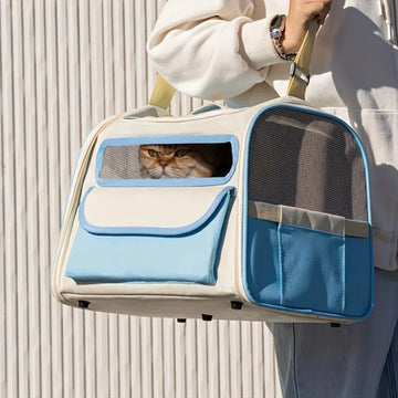 Portable Pet Backpack Breathable Many Purpose Cat Backpack Have Handle Carry Convenient Secure Air Circulation Dog Backpack