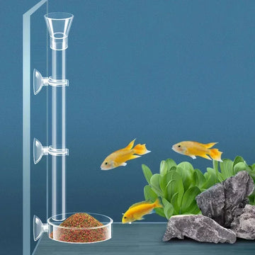 Acrylic Aquarium Feeder Tube Dish Transparent Fish Tank Shrimp Snail Shrimp Food Feeder Bowl Aquarium Feeding Set Accessories