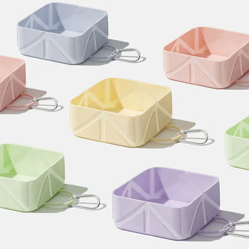 Collapsible Silicone Pet Travel Bowl-Portable Foldable Dog Cat Bowl for Outdoor Feeding and Drinking, Leak-Proof Food Water Dish