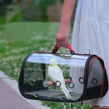 Lightweight Bird Cage Parrot Carrier with Perch for Birds Travel Portable Small Animals Parakeet Bird Backpack Pet Supplies