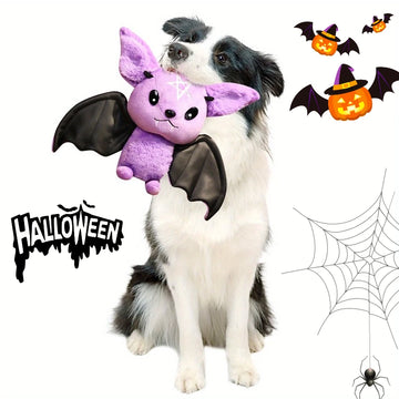 Halloween Bat Plush Stuffed Animal Toy Soft Pet Chew Toy for Dogs Cats 30cm Cute Halloween Decor Pet Interactive Toys Good Gifts