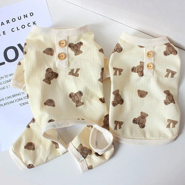 Pet Dog Jumpsuits Bear Vest Thin Spring Summer Clothes for Dogs Chihuahua Teddy French Bulldog Soft Breathable Puppy Costume