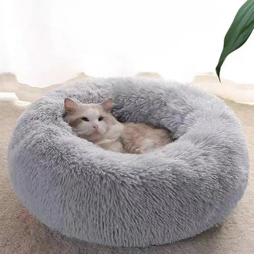 Creative Four Seasons Solid Color Plush Bag Warm Dog Nest Round Size Cat Dog Nest Dog Nest Cat Nest Pet Nest Pet Supplies