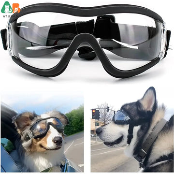 Dog Sunglasses Dog Goggles Adjustable Strap for Travel Skiing and Anti-Fog Dog Snow Goggles Pet Goggles for Medium to Large Dog
