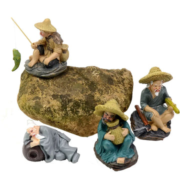Aquarium decoration Angler resin ornaments Fish tank accessories aquarium ornament Fish Tank Desk Decoration Accessories