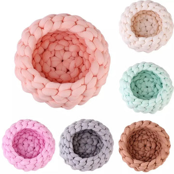 Super Cat Bed Warm Sleeping Cat Nest Soft Long Weave Strap Pet Dog Bed for Dogs Basket Cushion Cat Bed Cat Mat Animals Sleeping