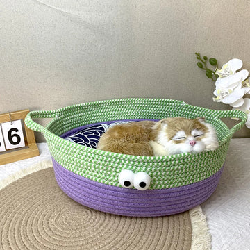 Woven Cat Nest Pet Nest Four Seasons Universal Scratch resistant Bite washable Summer Cool Nest Cat Bed