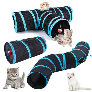 Cat Tunnel Foldable Cats Tunnel Cat Toy Breathable Drill Barrel for Indoor loud paper Pet Supplies Cat S Y Pass Play Tunnel