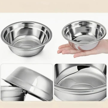 Stainless Steel Anti-Slip Pet Bowls Set for Cage Use - 6/18 Pieces Dog And Cat Feeding Plates