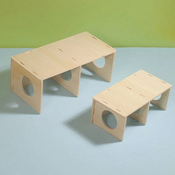 1pc Solid Wood Hideaway House, For Hamster Squirrel, Small Pet Aquascape Toys, Small Animal Cage Accessories
