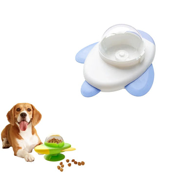 Cat and dog rotating leakage toy puzzle pet self fun anti bite toy pet slow food dispenser rocket shaped leakage toy