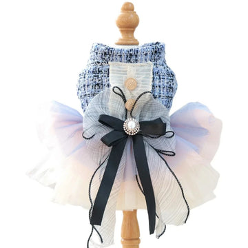 Small Dog Cat Clothes Elegant Pricess Dog Dress in Multi-Color Design Luxury Pet Dresses Fashion Colorful Bouclé Skirt