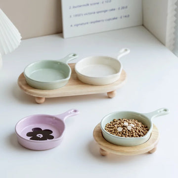 Cat Ceramic Bowl Snack Canned Dishes Bowls Small Dogs Food Water Dining Table Elevated Puppy Kitten Feeding Supplies