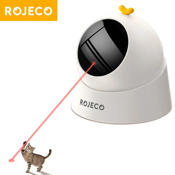 ROJECO Automatic Cat Laser Toy Interactive Adjustable Mode Electric Cat Toy For Kitty Dog Indoor Smart Teasing Laser Cat Toys