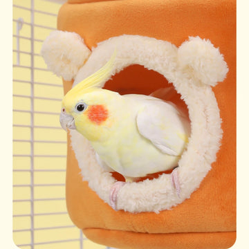 Warm Parrot Nest With 3 Hooks Winter Large Bird Cages accessory Comfort Warmer For Cage Easily Washable Pet Hanging Cage