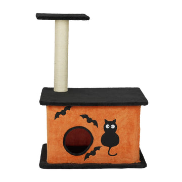 33" Halloween Cat Tree, Cat Tower Tree for Indoor Cats with Spacious Condo, Large Platform, Sisal Scratching Post