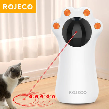ROJECO Interactive Cat Toys Automatic Cat Claw Laser Teasing Pet LED Electronic USB Rechargeable Indoor Pet Toy for Dogs
