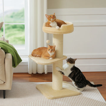 Cat Tree Cat Tower with Super Thick Scratching Post Cat Scratching Post for Large Cats Flower Cat Bed Tall Cat Scratcher Indoor