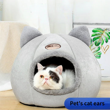Cat nest, semi-enclosed and warm dog nest, plush pet nest