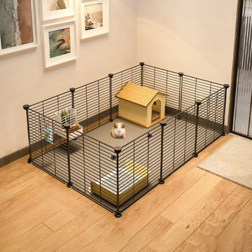 Small Hamster Fence, Puppy Cage, Household Kitten Luxury House, Golden Silk Flower Branch, Hedgehog, Small Pet Breeding Cage, Rabbit Fence, Empty Cage