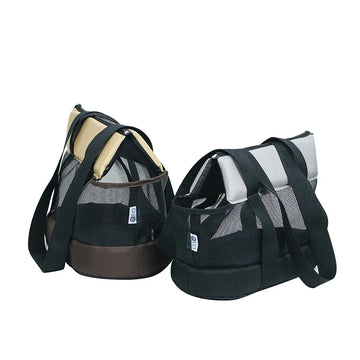 Spring and summer out portable shoulder pet bag handbag foldable mesh dog bag cat bag