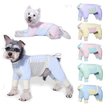 Spring Summer Cooling Dog Clothes UV Protection Dog Clothing Small Dog Vest Stretchy T-Shirt Soft Dustproof Puppy Jumpsuit