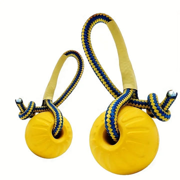 EVA pet toy ball dog floating training dog pull ring bite resistant teeth grinding pet ball wear rope ball