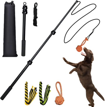 Telescopic Dog Teeth Grinding Toy Interactive Dog Toys Fit Multiple Scenarios Flirt Pole for Dogs Bite-resistant Dogs Stuff