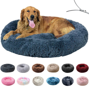 Removable Dog Bed Long Plush Cat Dog Beds for Small Large Dogs Cushion Sofa Winter Warm Pet Kennel Fluffy Sleeping Dogs Beds Mat