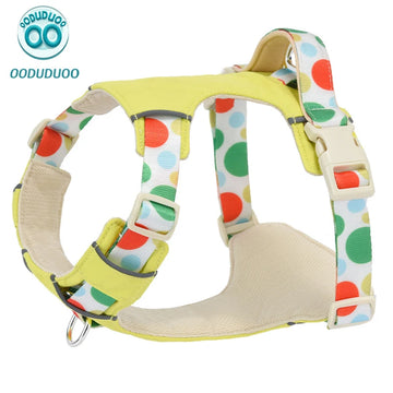 OODUDUOO Reflective Dog Vest Harness Adjustable for Small Medium Large Dogs Golden Retriever Bichon Frise Summer Outdoor
