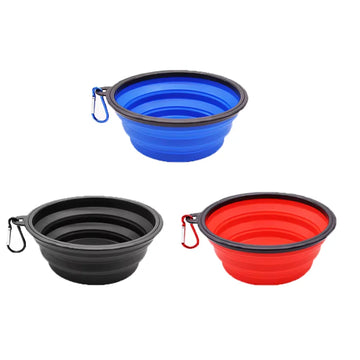 Portable Folding Silicone Bowl for Pets – Combined Water Dispenser for Dogs and Cats, Ideal-for Outdoor and Travel Use