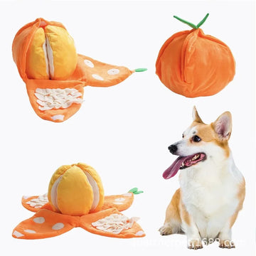 1pcs The Plush Dog Toy Orange Interactive Dog Toy Is Suitable for Small Dogs That Squeak Plush Gift Promote The Health of Dogs