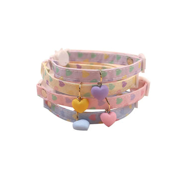Pet Collar Cute Love Bell Accessories Cat Collar Small and Medium-sized Dog Adjustable Dog Collar