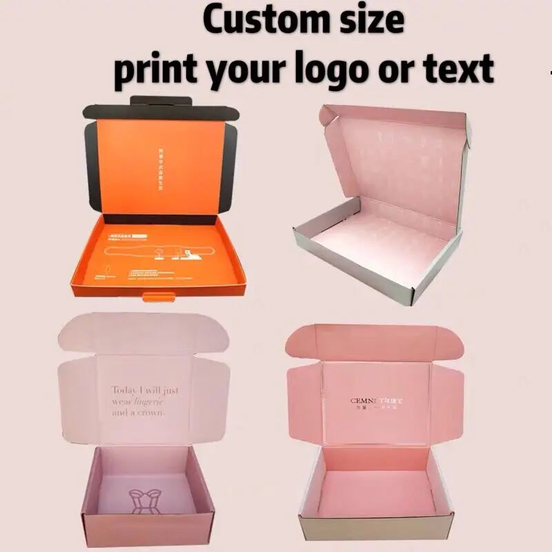 paper box Custom boxes  gift box bag Corrugated paper shipping mailer boxes Printed logo Packaging Clothes shirt Box 100PCS/lot
