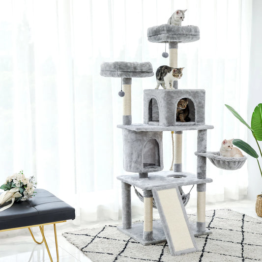 2022 New Design Luxury Large Cat Climbing Frame Multi-Layer Scratching Post With Resistant Sisal Cat Tree Kittern Playground