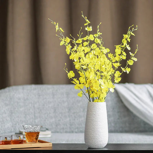 Ceramic Vase Flower Pot Flower Basket Flower Vase Decoration Nordic Home Decoration Simple Pure-color Classical Decorative Dried