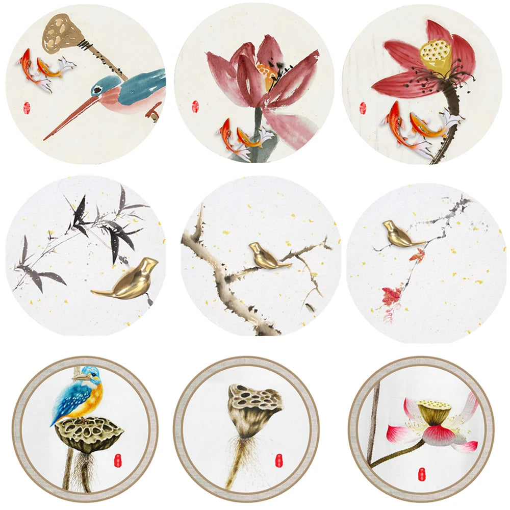 6" 7 "8"  Decorative Wall Hanging Plate Art Decoration Plates Room/home/hotel Decor Landscape Flower Ceramic Crafts
