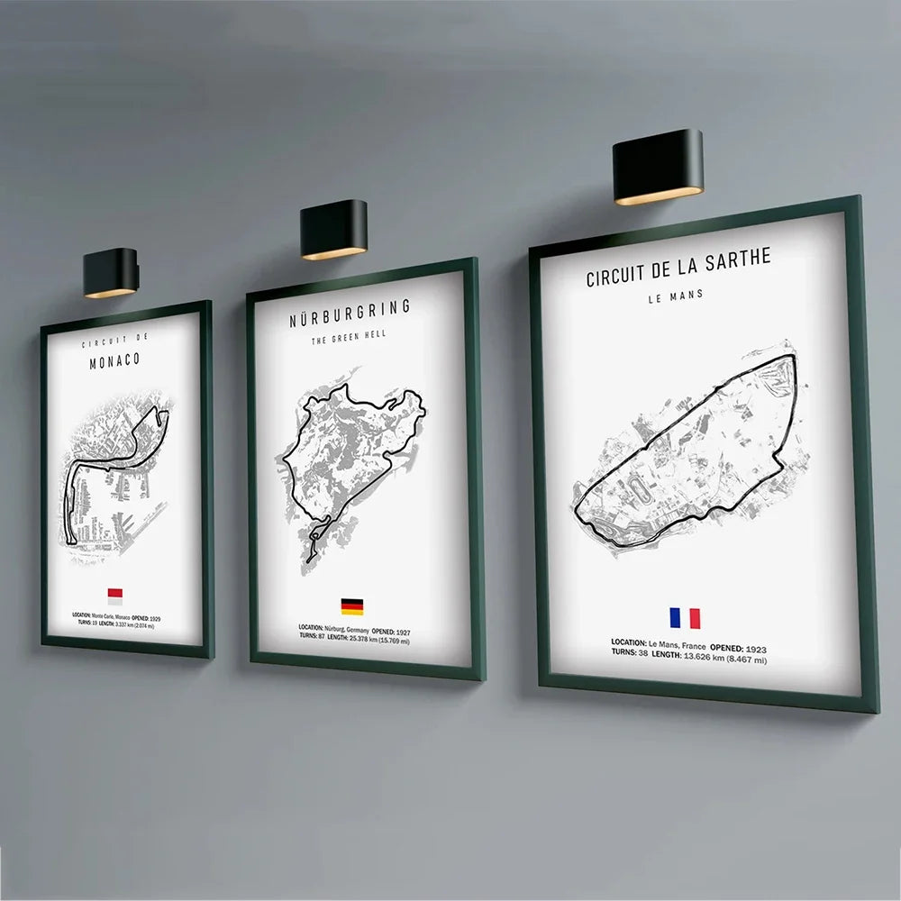 F1 Internationa Track Circuit Canvas Painting F1 Imola Wall Art Nordic Poster Aesthetic Motorsport Race Picture For Home Decor