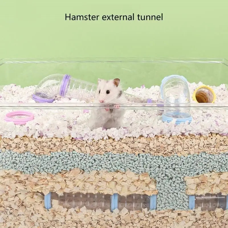 Hamster Rodents Track Toy Gerbil Tube Excercise Pet Tunnel DIY for Ferrets Hamster Guinea Pigs Assemble Toy