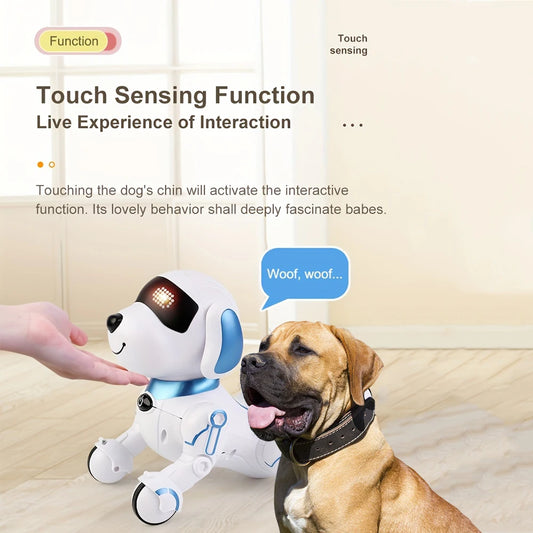 Sound  Smart Dog Mechanical Playmate RC Robot Dog Electronic Stunt Pet Interactive Touch Programmable Smart Walking Dancing
